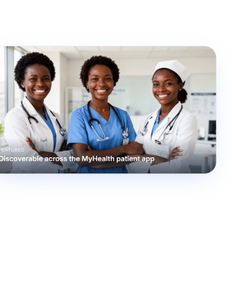 Healthcare professionals discoverable across the MyHealth patient app